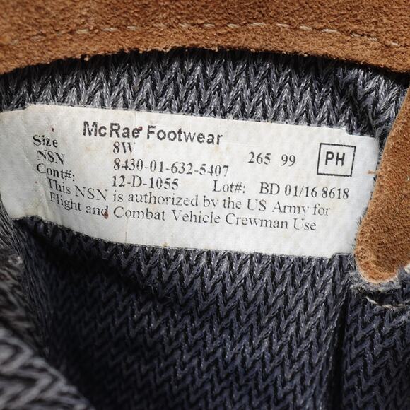 McRae Mens 8W Combat Military Lace Up Boots Tan Flight And Combat Vehicle Flaws - Picture 10 of 11